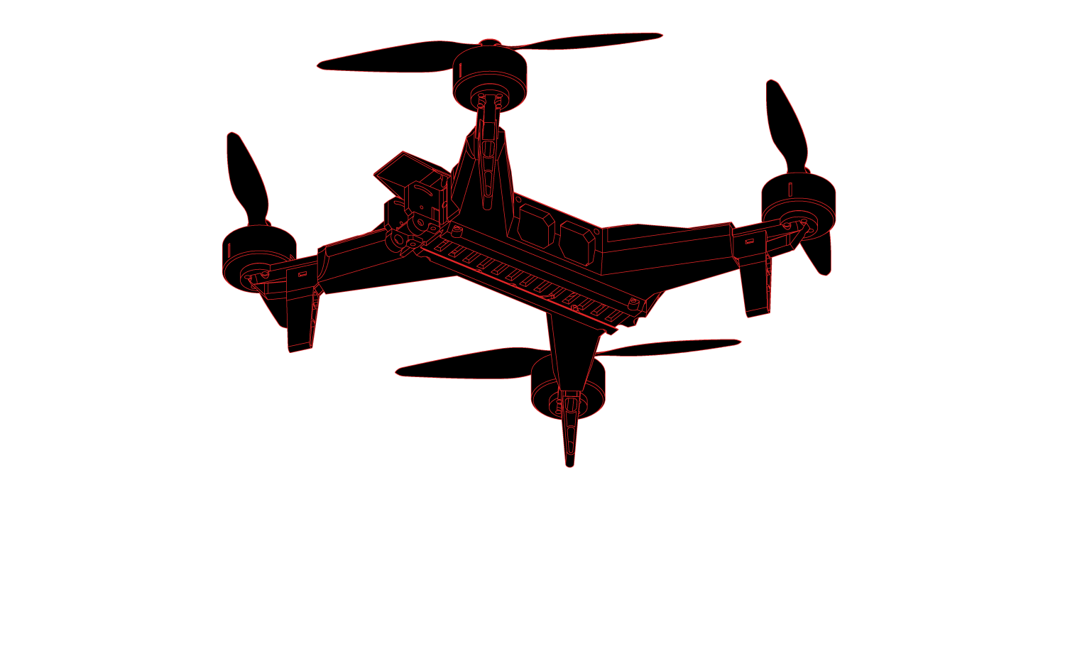 Rendu du drone multirotor modulaire MAQ-C