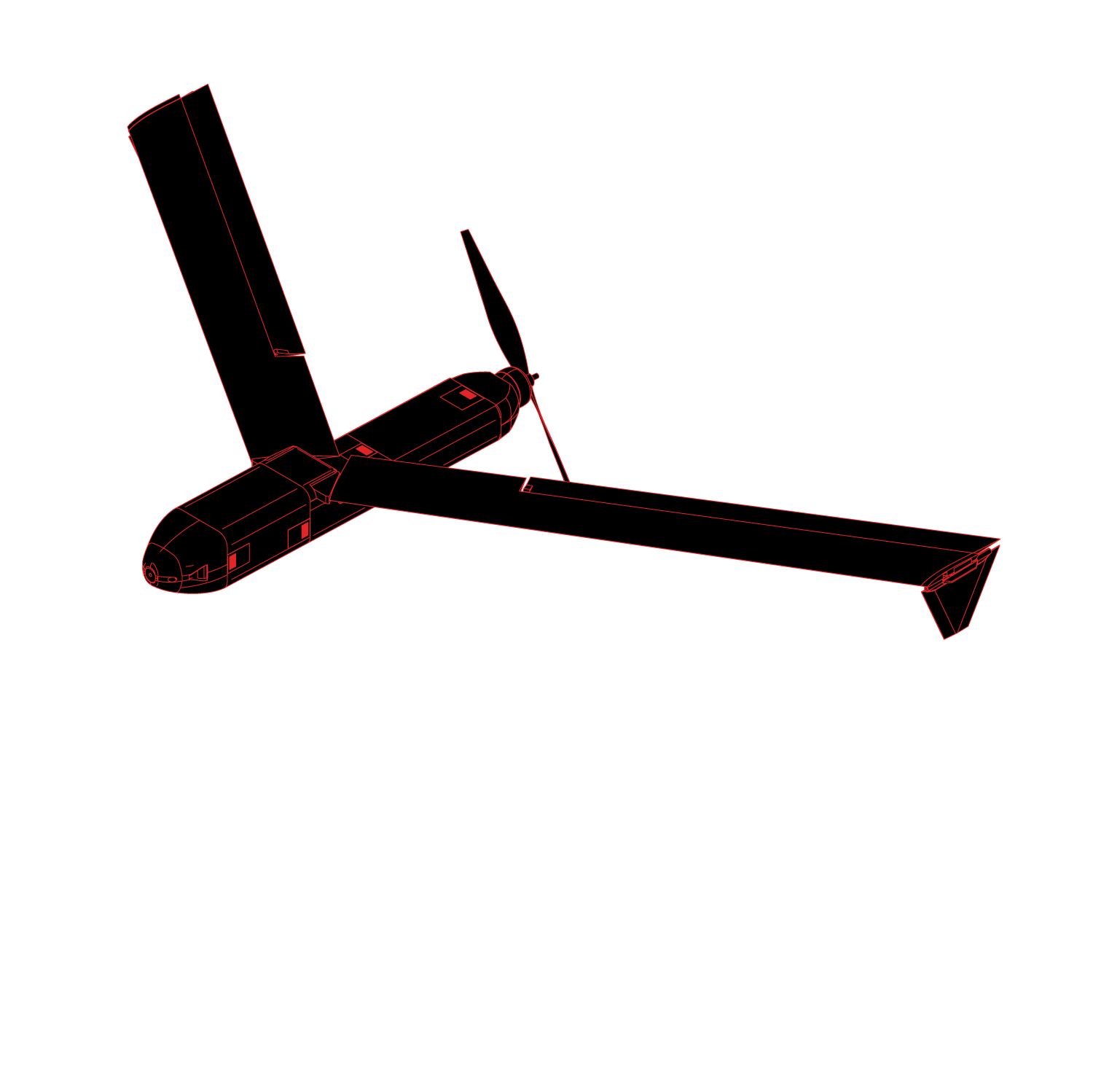 Rendu de l'intercepteur à voilure fixe OK-1